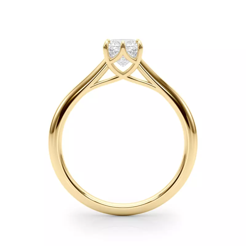 18K Yellow Gold Harbor 6 Prong Cushion Cut Engagement Ring