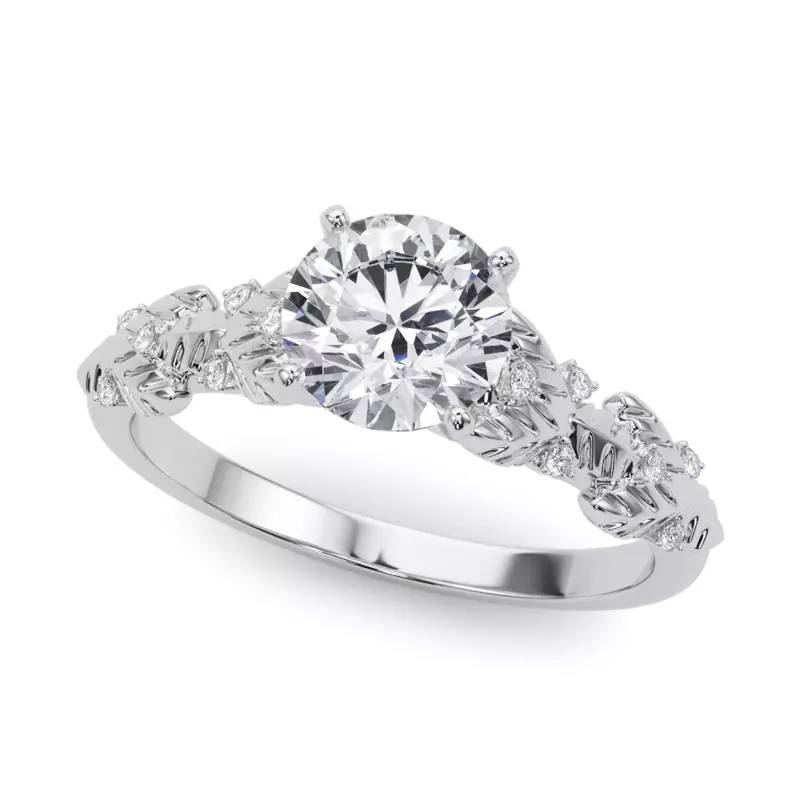 Platinum Tokyo Nature Inspired Engagement Ring