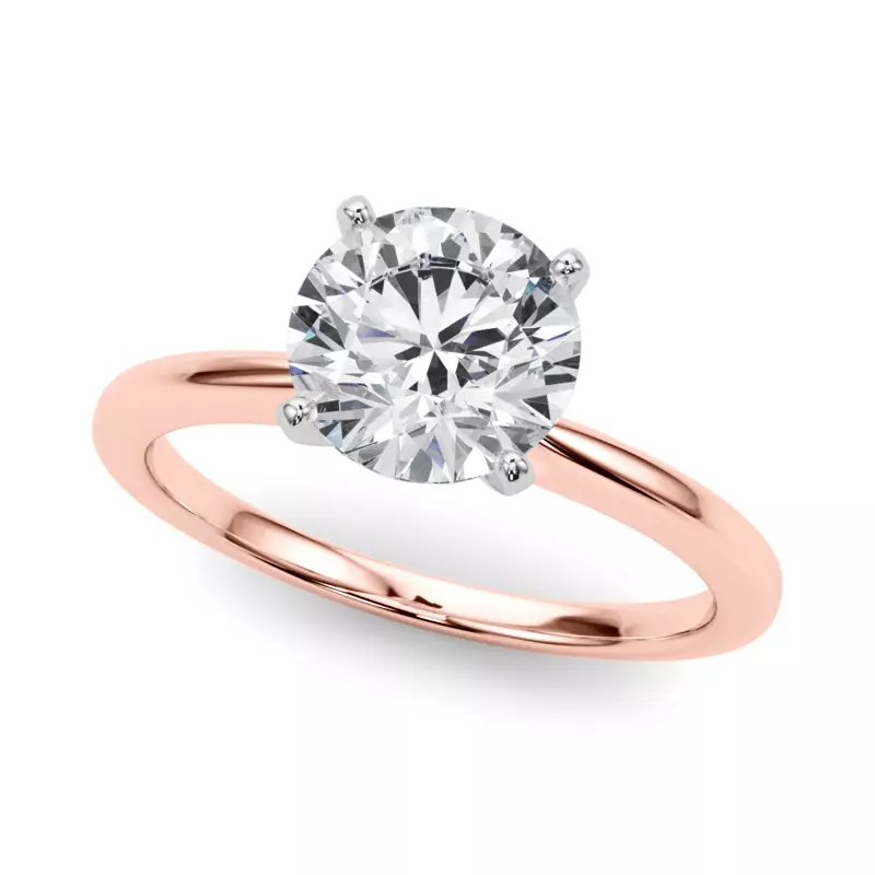 14K Rose Gold Windy Solitaire Engagement Ring