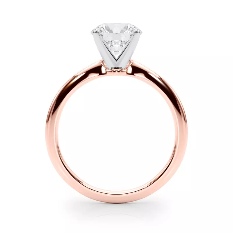 14K Rose Gold Windy Solitaire Engagement Ring