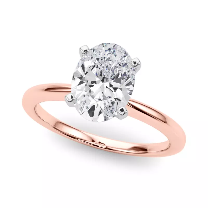14K Rose Gold Windy Solitaire Engagement Ring