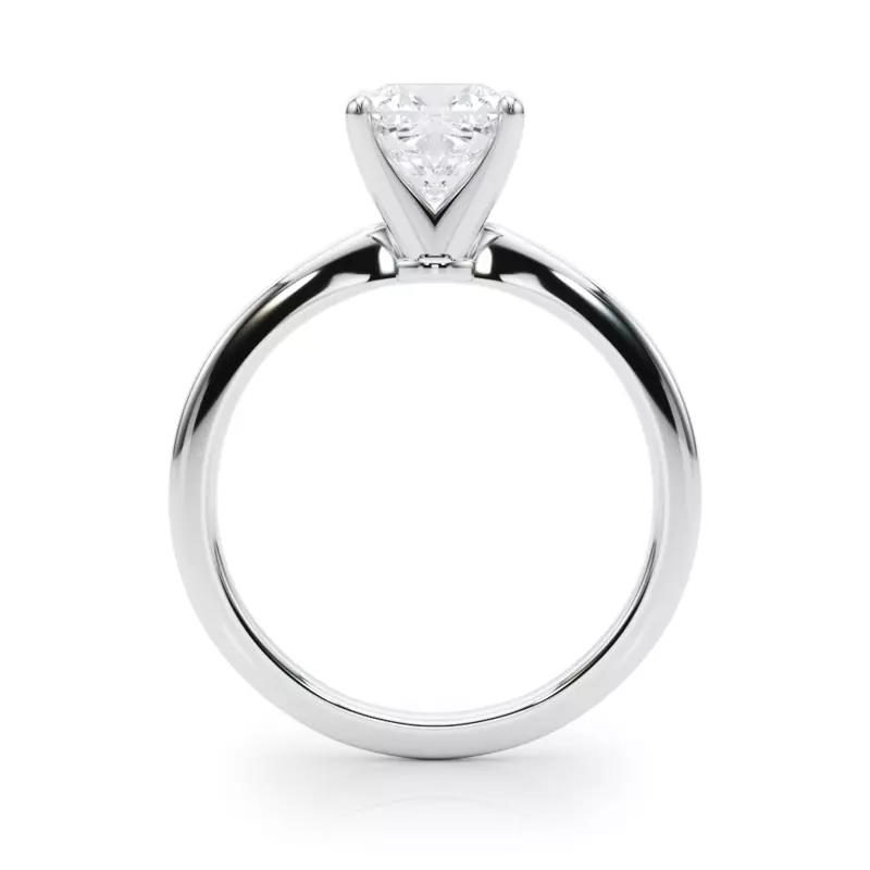 14K White Gold Windy Solitaire Engagement Ring