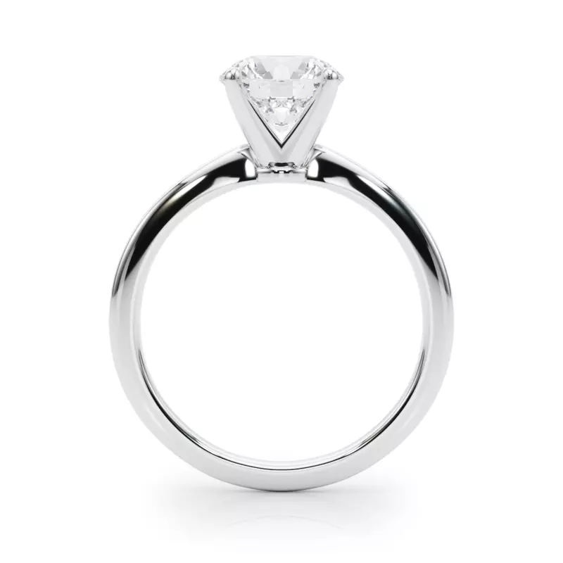 14K White Gold Windy Solitaire Engagement Ring