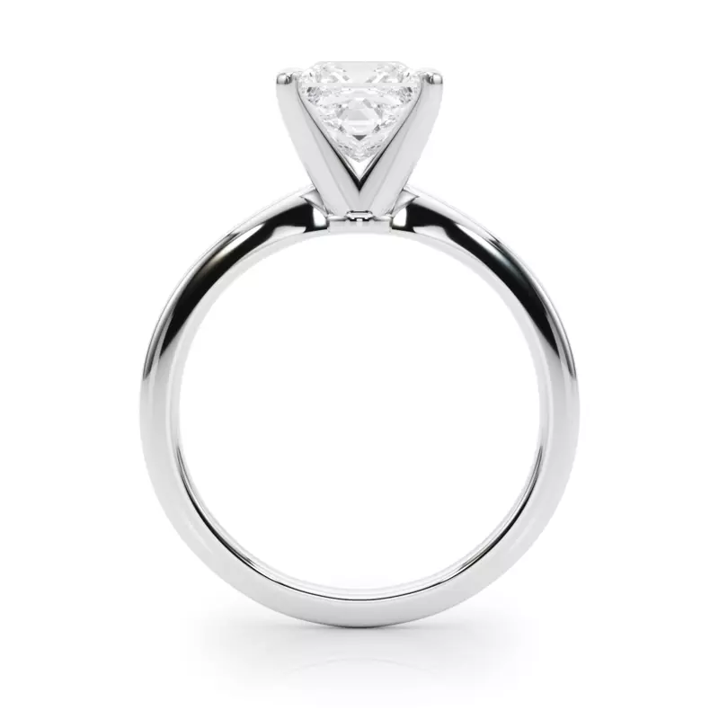 14K White Gold Windy Solitaire Engagement Ring