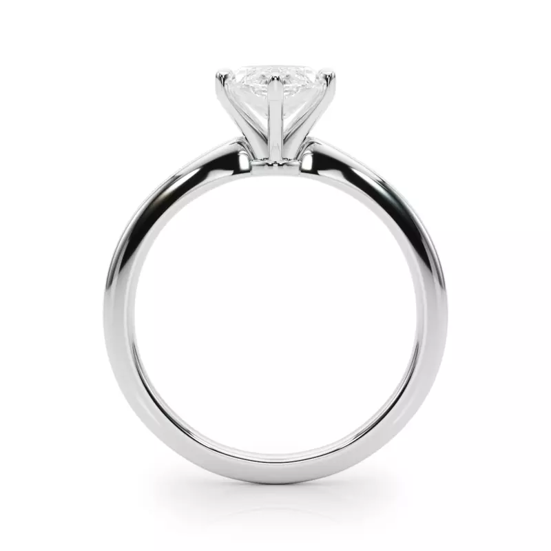 14K White Gold Windy Solitaire Engagement Ring