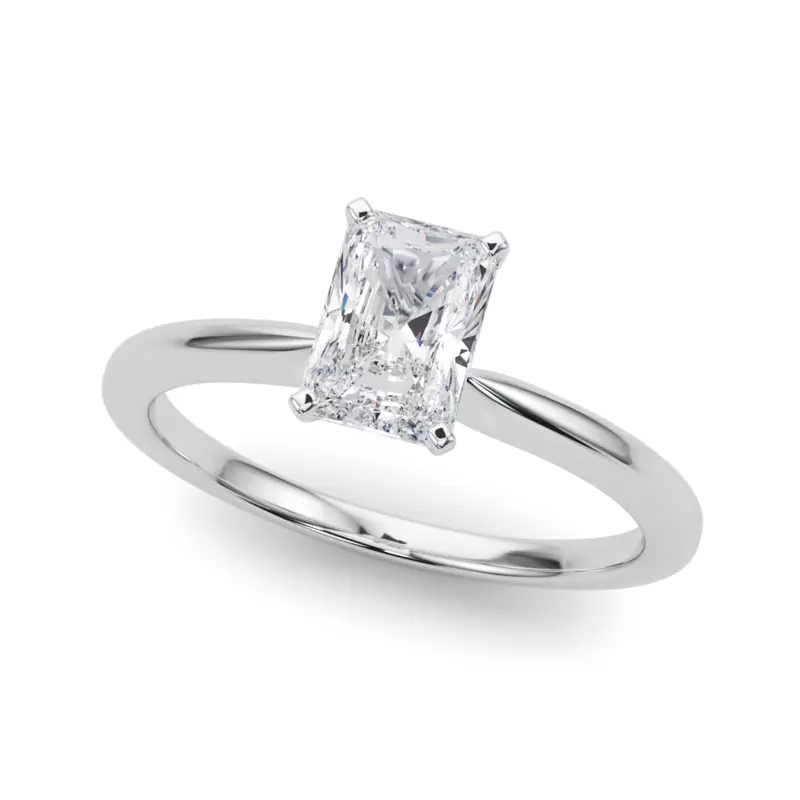 14K White Gold Windy Solitaire Engagement Ring