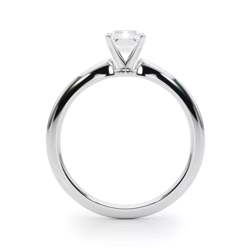 14K White Gold Windy Solitaire Engagement Ring