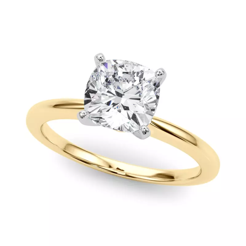 14K Yellow Gold Windy Solitaire Engagement Ring