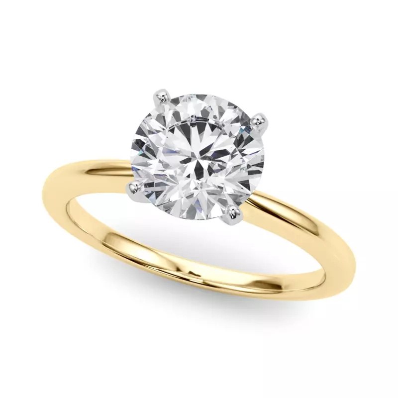 14K Yellow Gold Windy Solitaire Engagement Ring