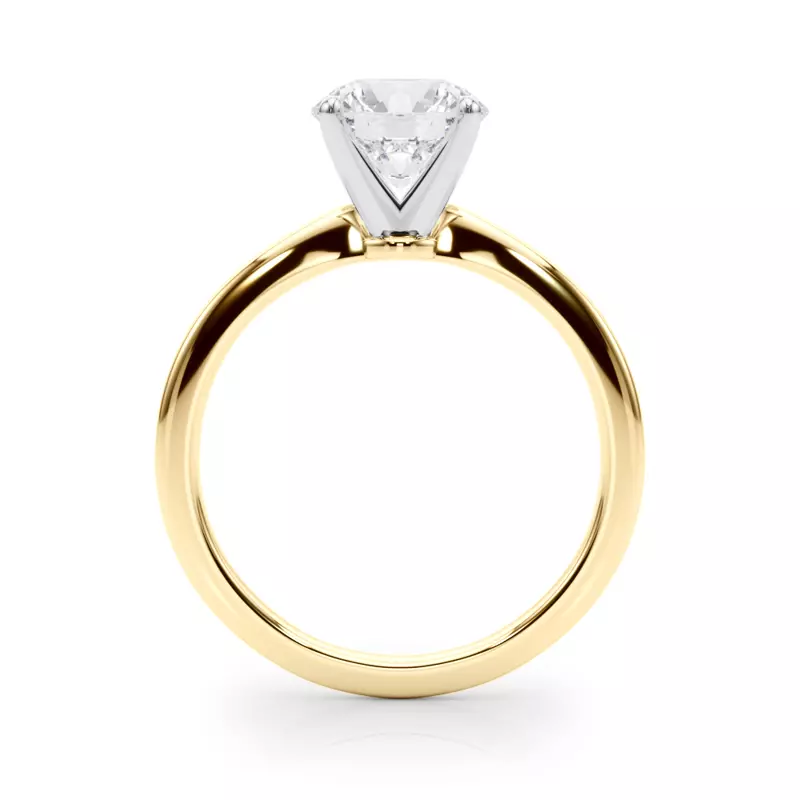 14K Yellow Gold Windy Solitaire Engagement Ring