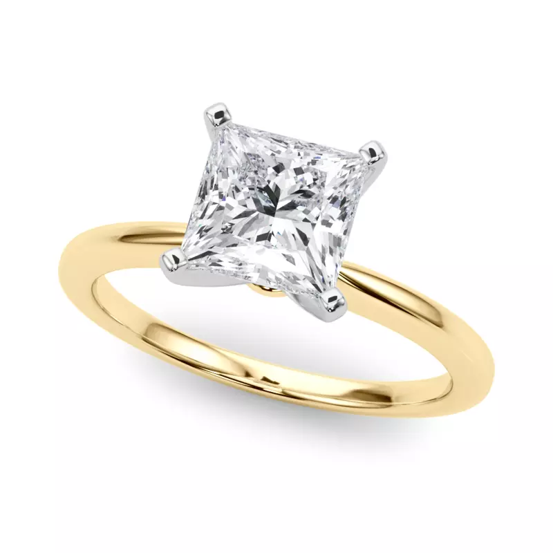 14K Yellow Gold Windy Solitaire Engagement Ring