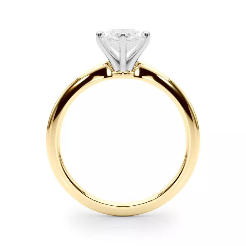 14K Yellow Gold Windy Solitaire Engagement Ring