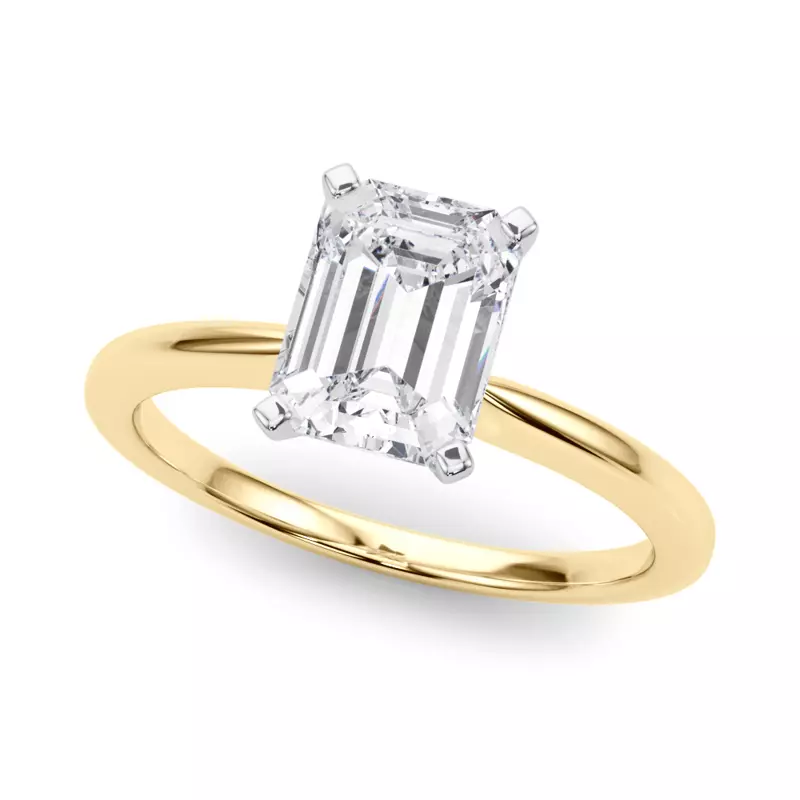14K Yellow Gold Windy Solitaire Engagement Ring