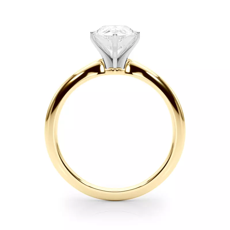 14K Yellow Gold Windy Solitaire Engagement Ring
