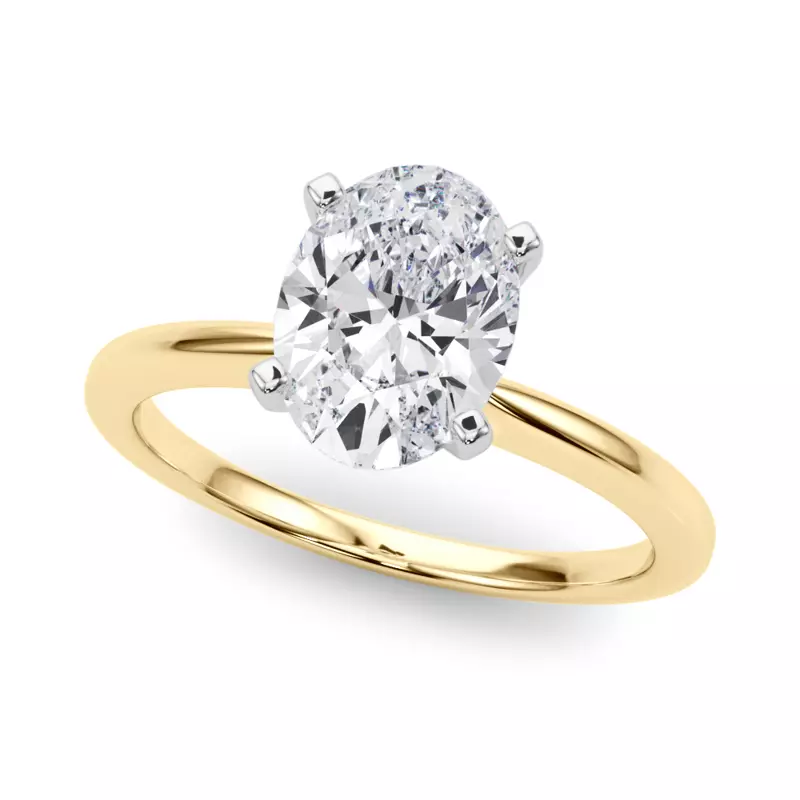 14K Yellow Gold Windy Solitaire Engagement Ring