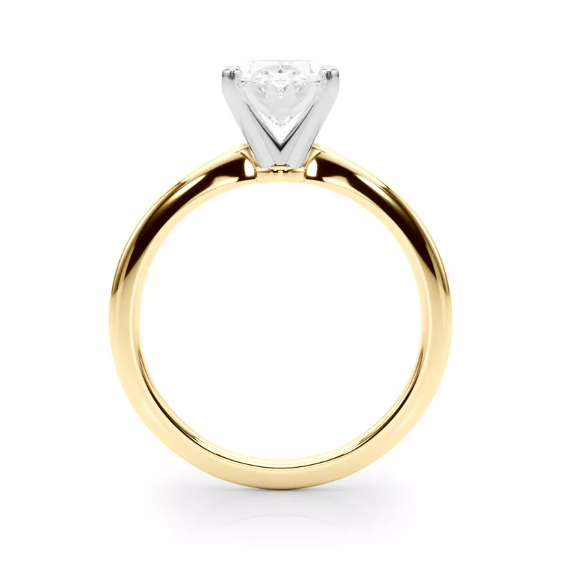 14K Yellow Gold Windy Solitaire Engagement Ring