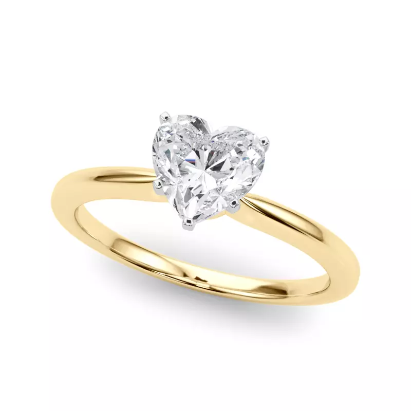 14K Yellow Gold Windy Solitaire Engagement Ring
