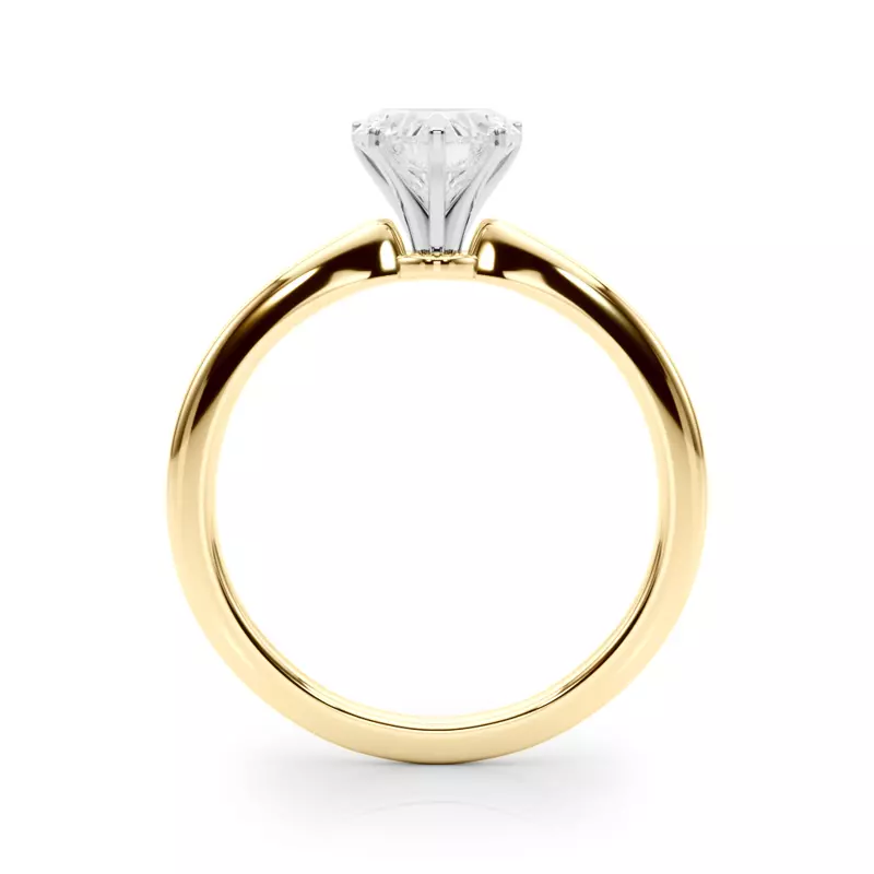 14K Yellow Gold Windy Solitaire Engagement Ring