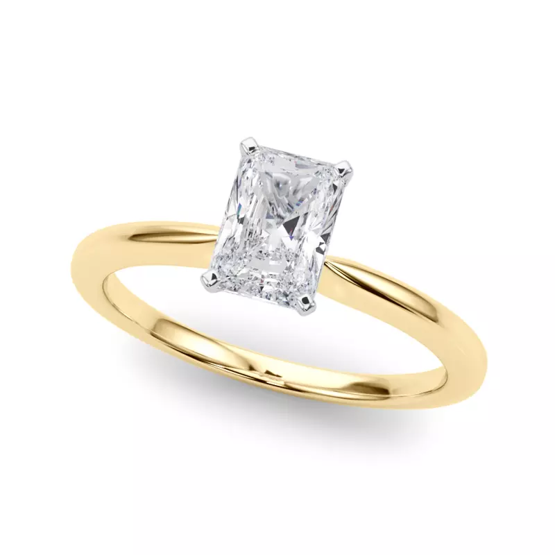 14K Yellow Gold Windy Solitaire Engagement Ring