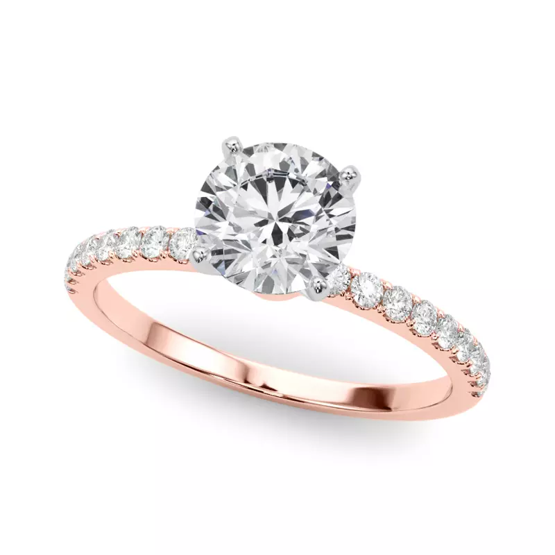 14K Rose Gold Joanna Classic Pave Diamond Engagement Ring