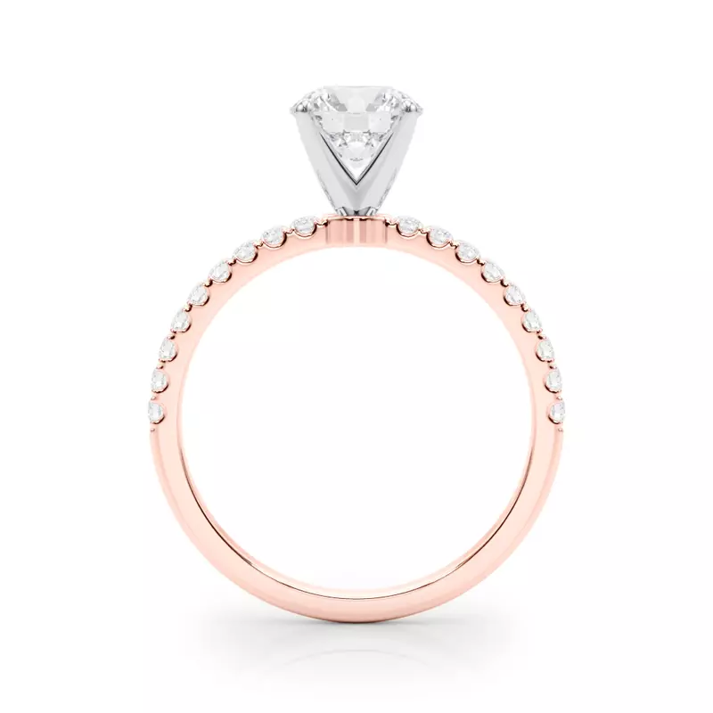 14K Rose Gold Joanna Classic Pave Diamond Engagement Ring