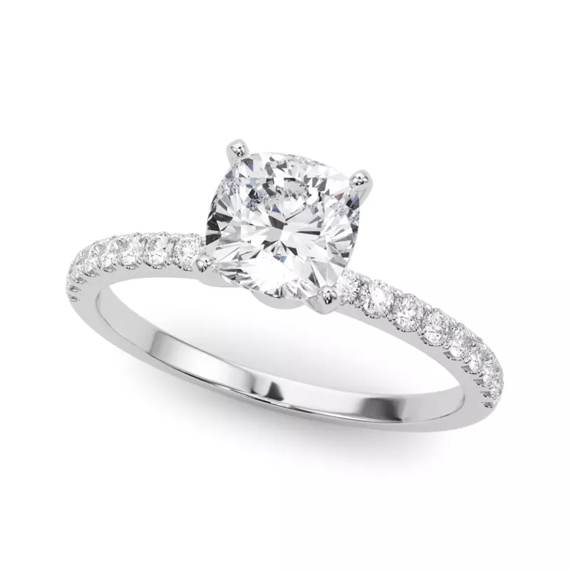 14K White Gold Joanna Classic Pave Diamond Engagement Ring
