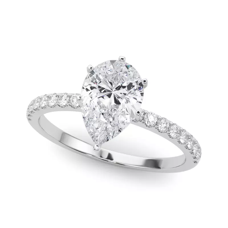 14K White Gold Joanna Classic Pave Diamond Engagement Ring