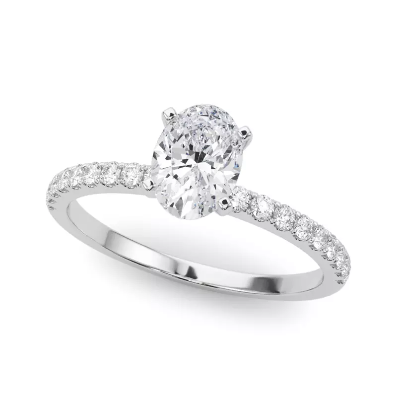 14K White Gold Joanna Classic Pave Diamond Engagement Ring