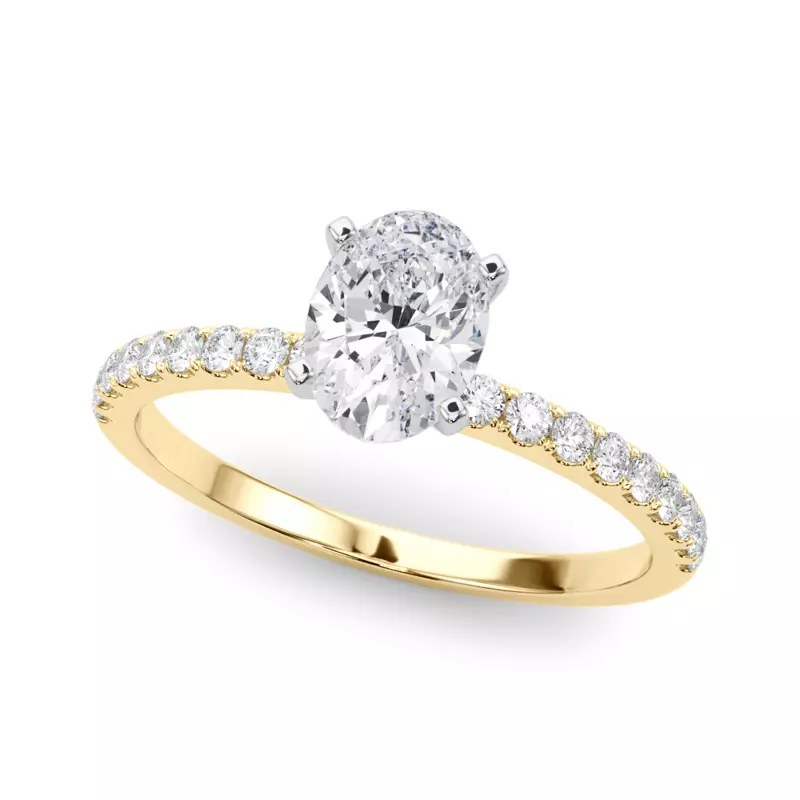 14K Yellow Gold Joanna Classic Pave Diamond Engagement Ring
