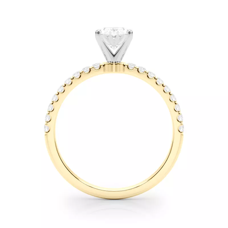 14K Yellow Gold Joanna Classic Pave Diamond Engagement Ring