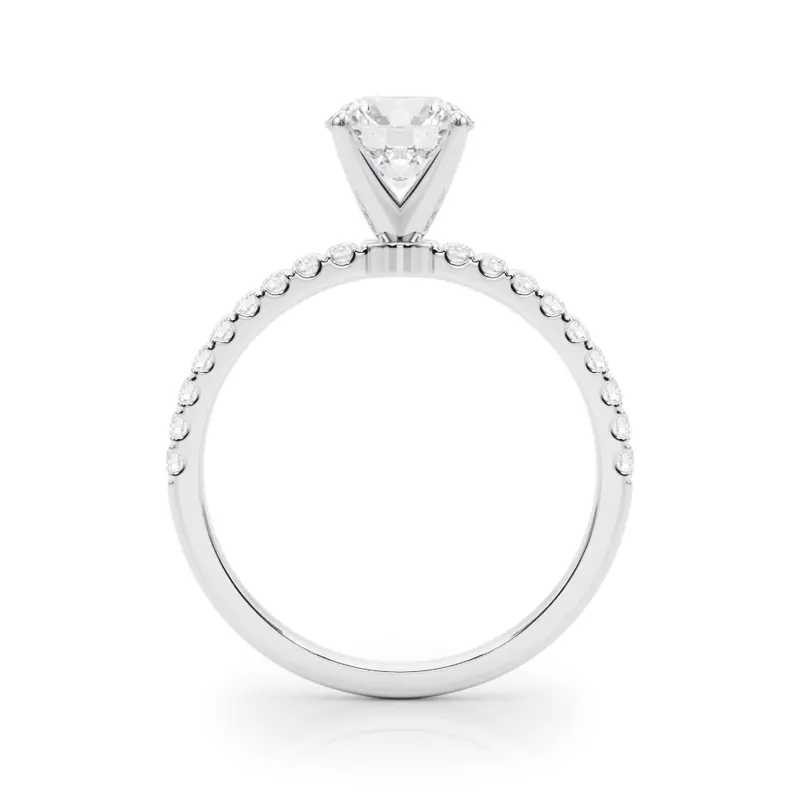 Platinum Joanna Classic Pave Diamond Engagement Ring