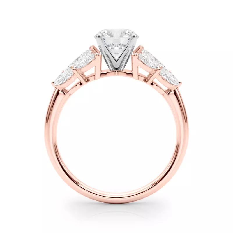 14K Rose Gold Celestia Marquise Diamond Engagement Ring