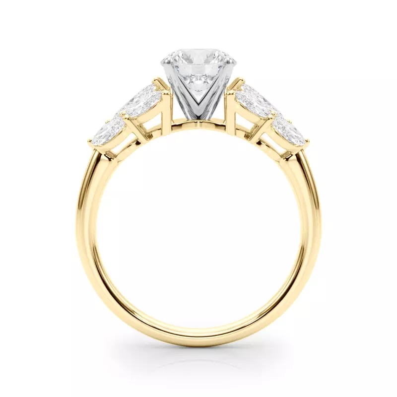 18K Yellow Gold Celestia Marquise Diamond Engagement Ring