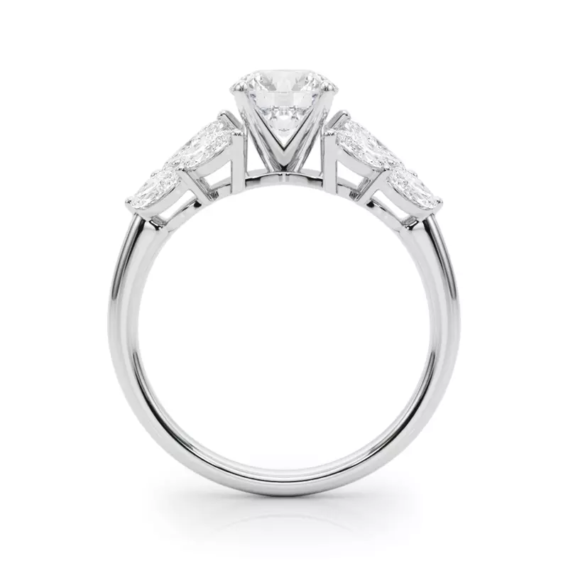 Platinum Celestia Marquise Diamond Engagement Ring