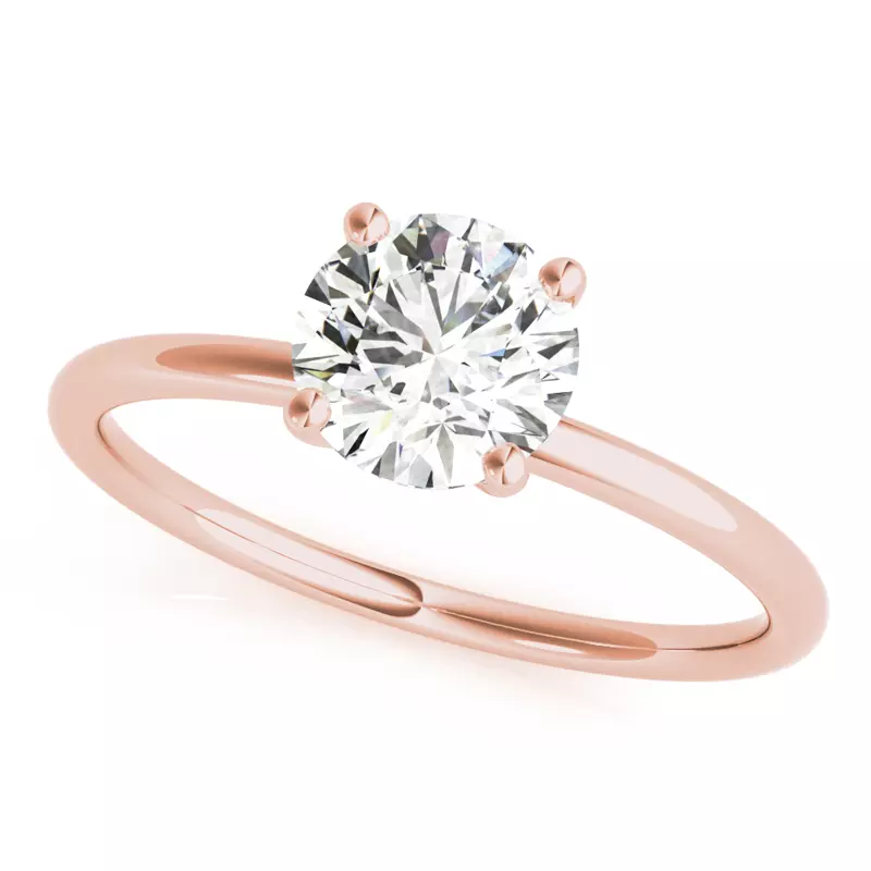 14K Rose Gold Addison Traditional Solitaire Engagement Ring