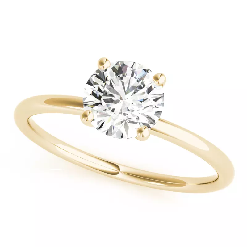 14K Yellow Gold Addison Traditional Solitaire Engagement Ring