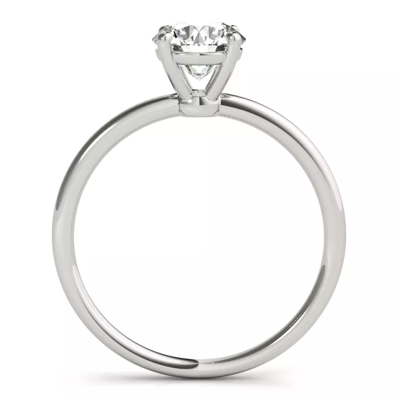 18K White Gold Addison Traditional Solitaire Engagement Ring