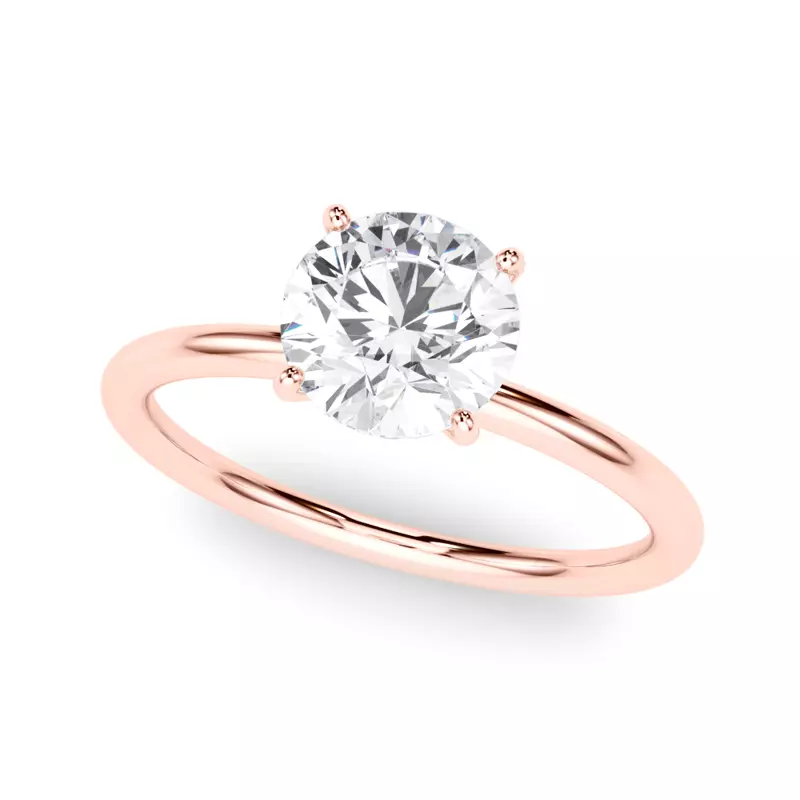 14K Rose Gold Lisa Hidden Halo Diamond Engagement Ring