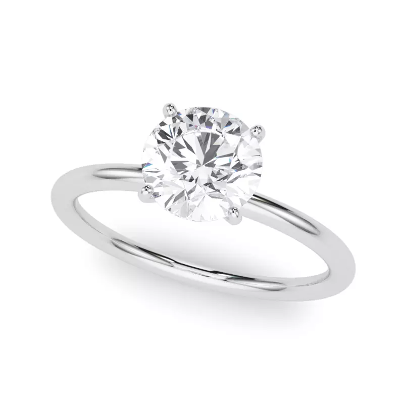 14K White Gold Lisa Hidden Halo Diamond Engagement Ring