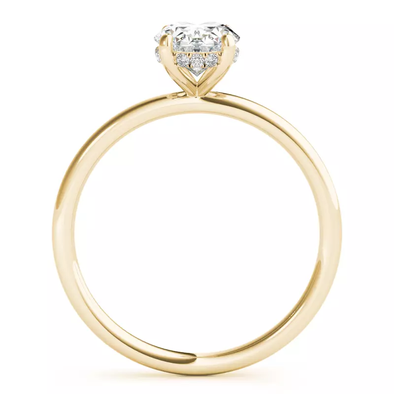 14K Yellow Gold Lisa Hidden Halo Diamond Engagement Ring