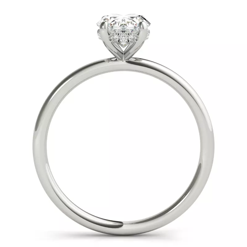 Platinum Lisa Hidden Halo Diamond Engagement Ring