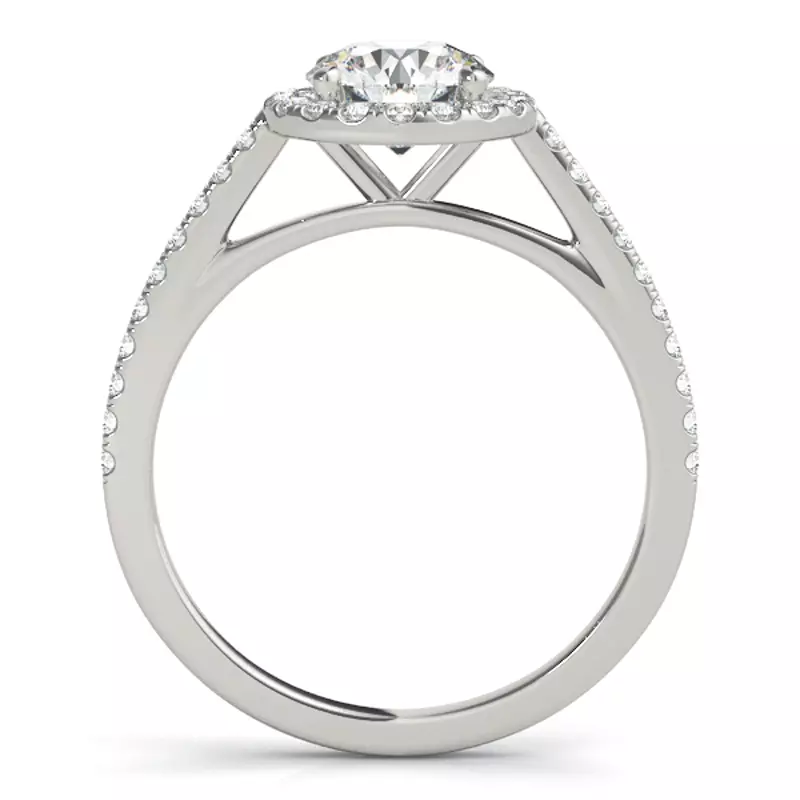 Platinum Avery Traditional Halo Engagement Ring