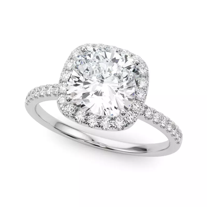 14K White Gold Chloe Halo Engagement Ring