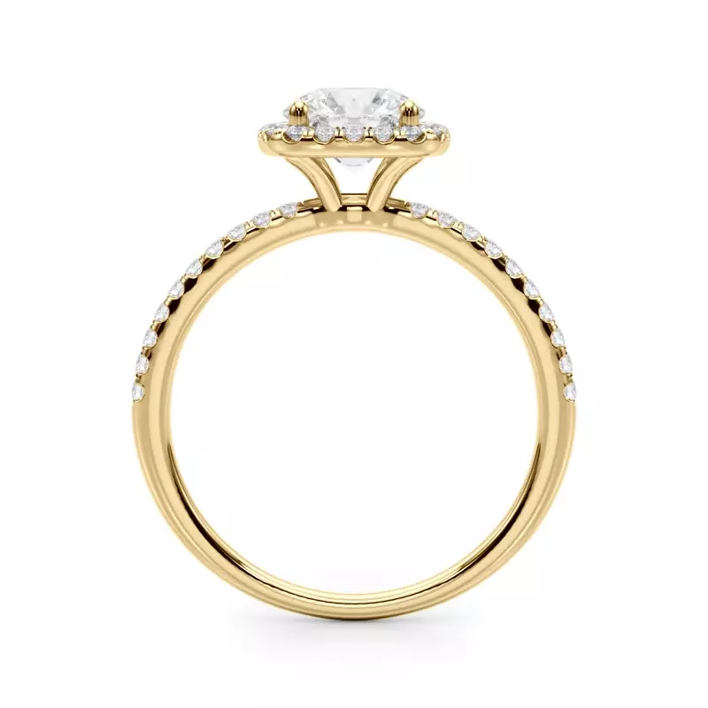 14K Yellow Gold Chloe Halo Engagement Ring