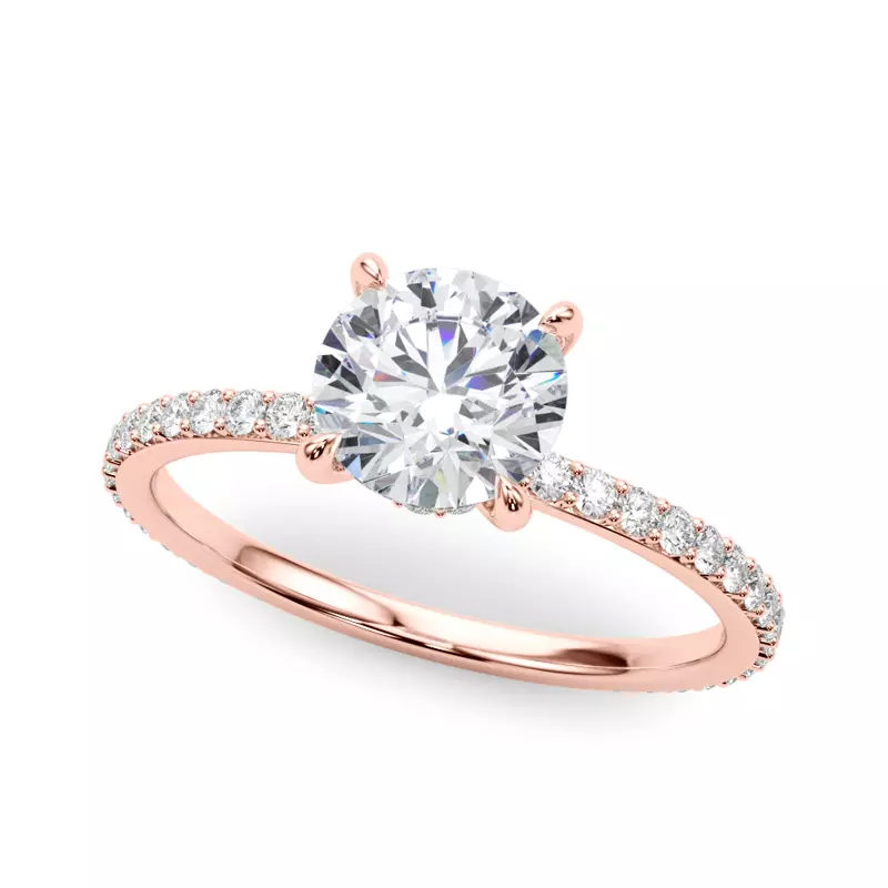 14K Rose Gold Sedona Hidden Halo Engagement Ring