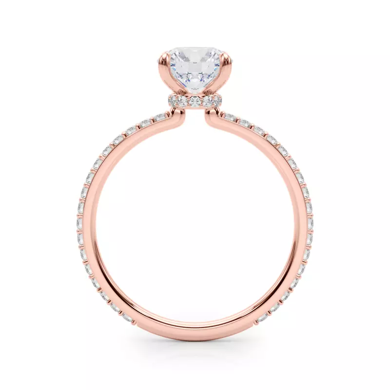 14K Rose Gold Sedona Hidden Halo Engagement Ring