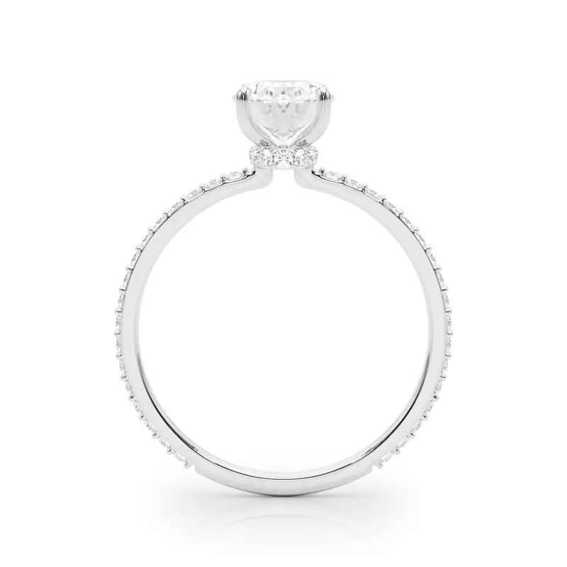 14K White Gold Sedona Hidden Halo Engagement Ring