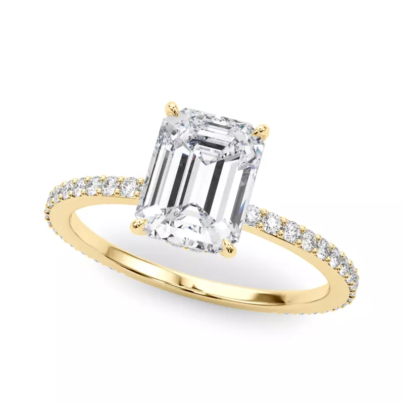 14K Yellow Gold Sedona Hidden Halo Engagement Ring