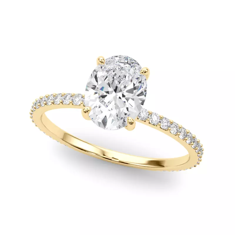 14K Yellow Gold Sedona Hidden Halo Engagement Ring
