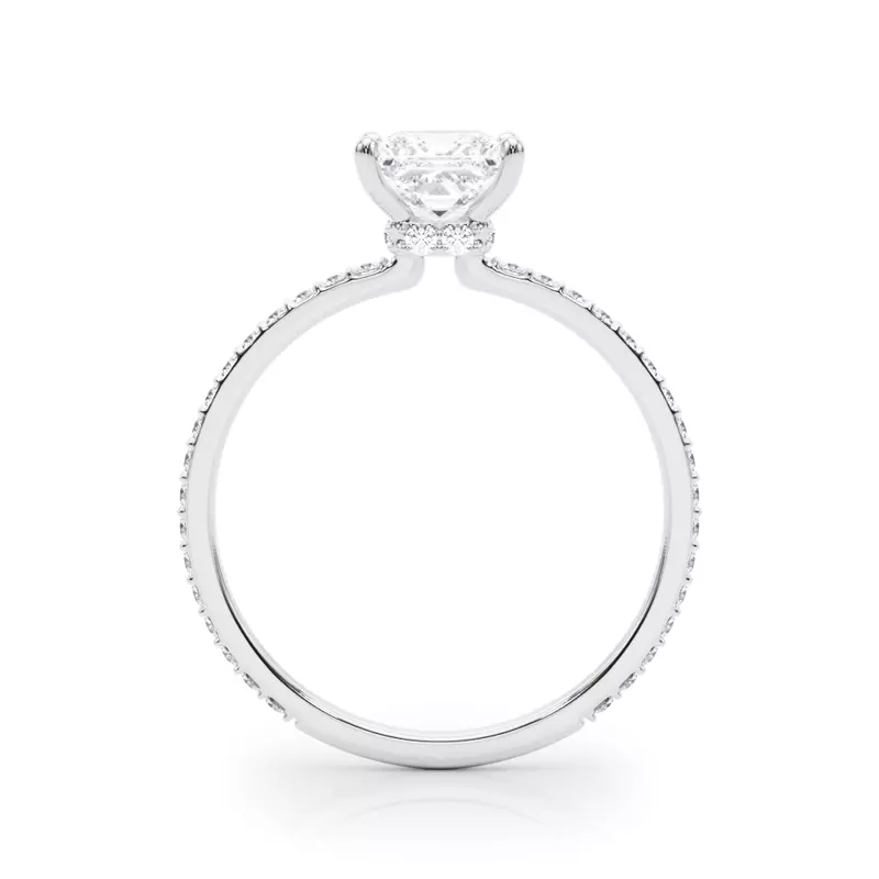 18K White Gold Sedona Hidden Halo Engagement Ring
